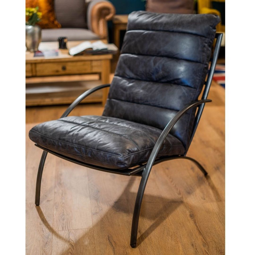 Verona Leather Chair with Foot Stool image 3